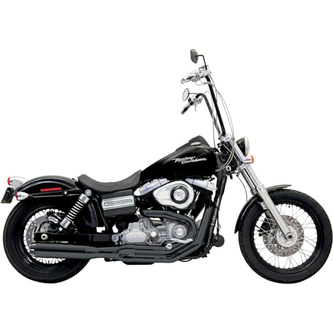 Helsystem ROAD RAGE II B1 POWER Harley-Davidson 2-INTO-1 BASSANI XHAUST Svart