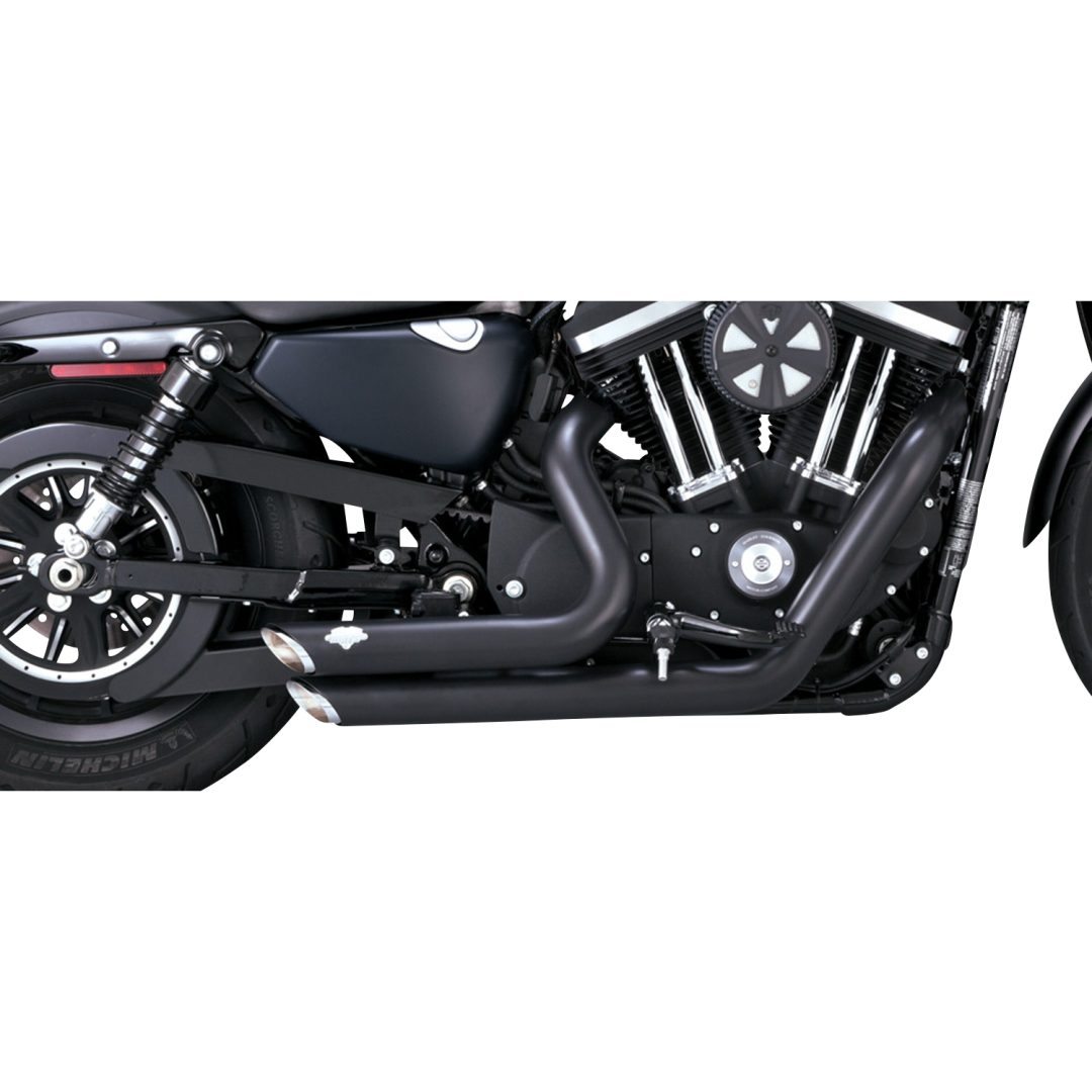 Helsystem Shortshots Staggered Svart VANCE & HINES Ljuddämpare – bild 2