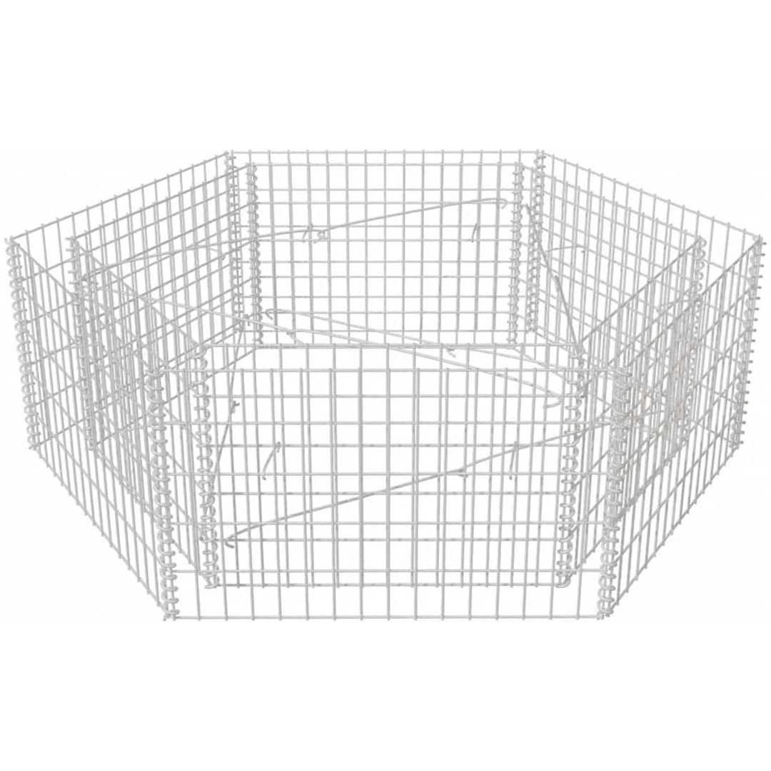 Hexagonal planteringsgabion upphöjd 160x140x50 cm vidaXL 160 x 139 x 50 cm – bild 2