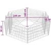 Hexagonal planteringsgabion upphöjd 160x140x50 cm vidaXL 160 x 139 x 50 cm – miniatyr 6