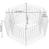 Hexagonal planteringsgabion upphöjd vidaXL 100 x 90 x 50 cm – miniatyr 6