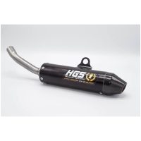 HGS Ljuddämpare Svart med kolfiber End cap2T Racing KTM125 23-.. HVA TC125 23-..