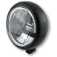 HIGHSIDER pro 5 3/4 inch LED headlight PECOS TYPE 5, matt black, black lens, bottom mount