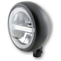 HIGHSIDER pro 5 3/4 inch LED headlight PECOS TYPE 6, matt black, with TFL, bottom mount