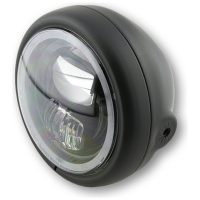 HIGHSIDER pro 5 3/4 inch LED headlight PECOS TYPE 7, matt black, with parking light ring, side mount