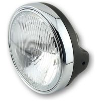 HIGHSIDER smart LTD headlight, 7-inch, H4 insert with embossed glass, glossy black