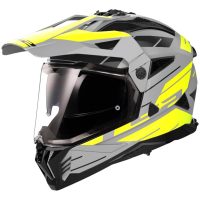 HJÄLM MX702 PIONEER II NAMIB MATT GRÅ/GUL M LS2
