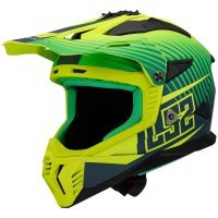 HJÄLM MX708 FAST II DUCK MATT GRÖN/GUL M LS2