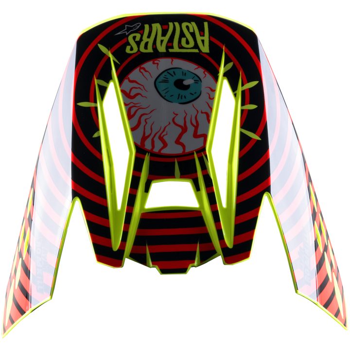 Hjälmpeak Sm5 Svart/Fluorescerande Gul/Röd ALPINESTARS En storlek passar alla – bild 2