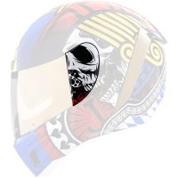 Hjälmsidoplattor Airform Lucky Lid 5 Svart Röd Vit ICON