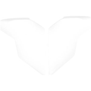 Hjälmsidoplattor Ultraflite Rizz Rizz Vit Matt ICON