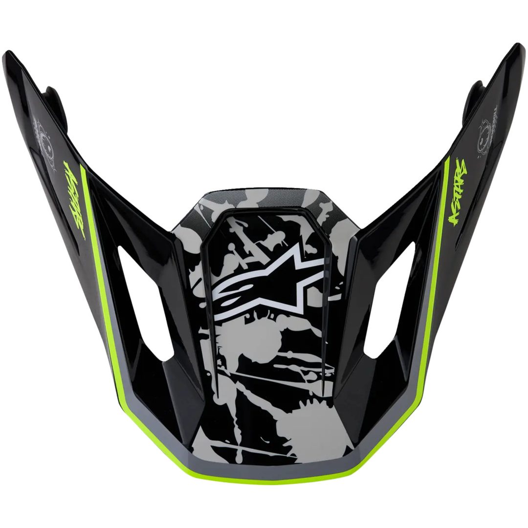 Hjälmskärm Blaster Svart Grå Neongul ALPINESTARS(MX) En storlek