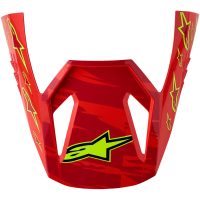 Hjälmskärm Falcon Blå Neongul Röd Vit ALPINESTARS(MX)