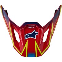 Hjälmskärm SM7 Cast Blå Röd Neongul ALPINESTARS(MX)