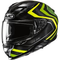 HJC Hjälm F71 Carbon Nevio Svart/Fluo Gul MC3H, XL