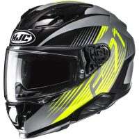 HJC Hjälm F71 Catos Svart/Grå/Fluo Gul MC3H, L