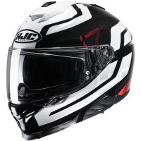 HJC Hjälm i71 Enta Svart/Vit/Röd MC1, XS 54-55cm