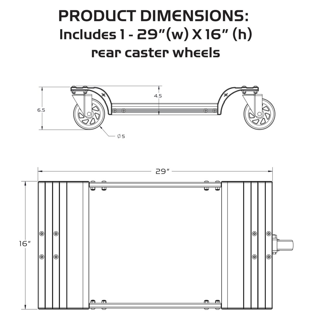 Hjul Trax Wheels 2.0 Svart/röd CALIBER Transportör – bild 5
