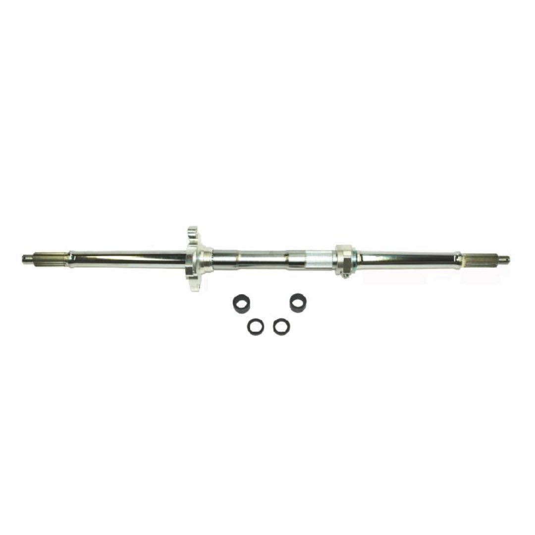 Hjulaxel Eliminator 2+2 Justerbar Silver Zinc Finish DURA BLUE