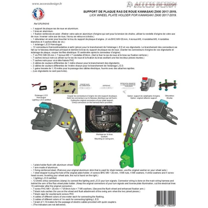 Hjulmonterad Nummerskyltshållare Svart ACCESS DESIGN Svart – bild 2