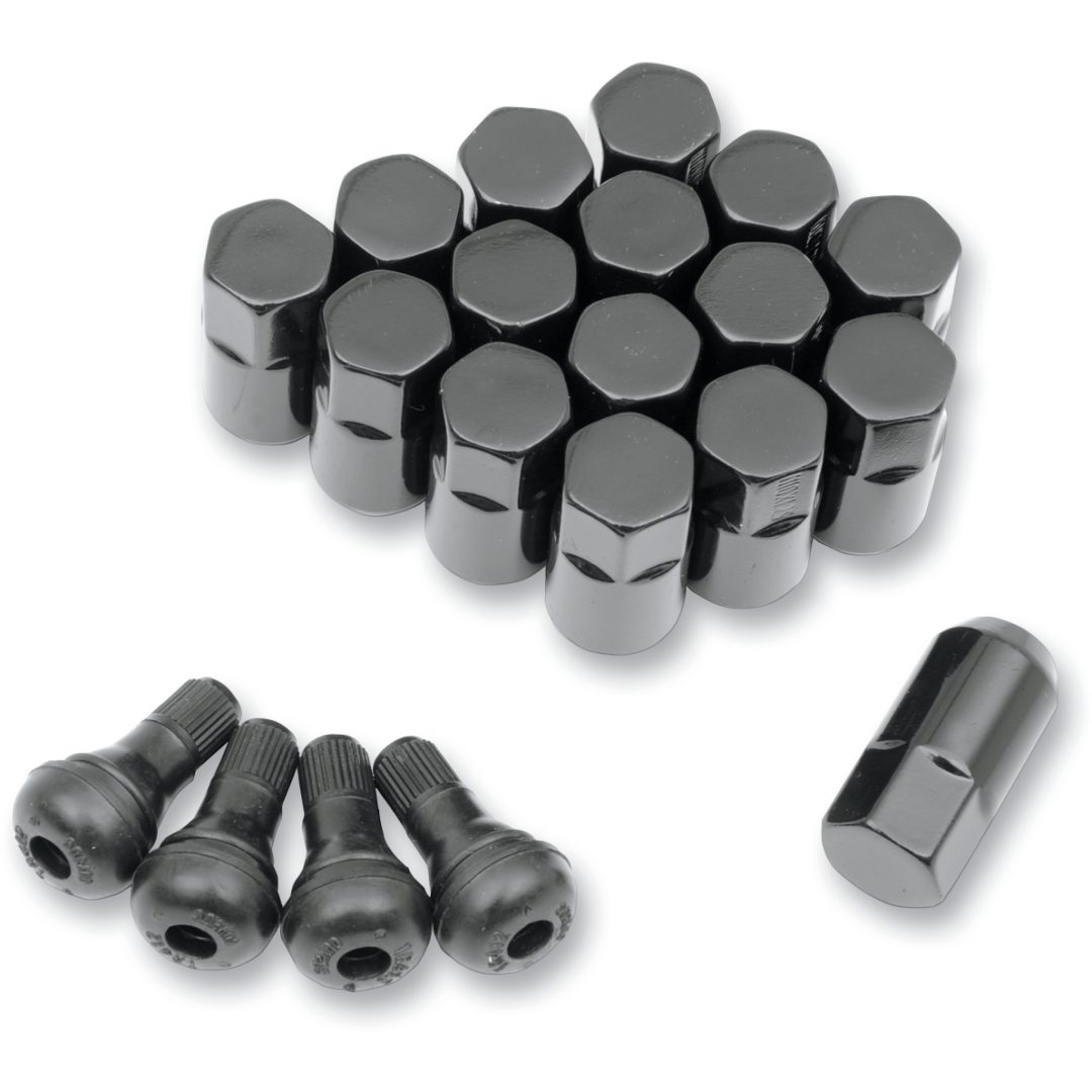 Hjulmutter Type 387X Svart MOOSE RACING LUG NUT 10MM BLACK 16PK