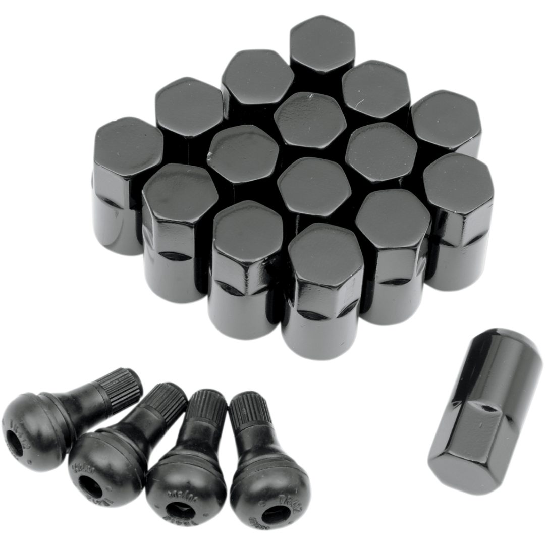 Hjulmutter Type 387X Svart MOOSE RACING LUG NUT 12X1.25 BLK 16PK