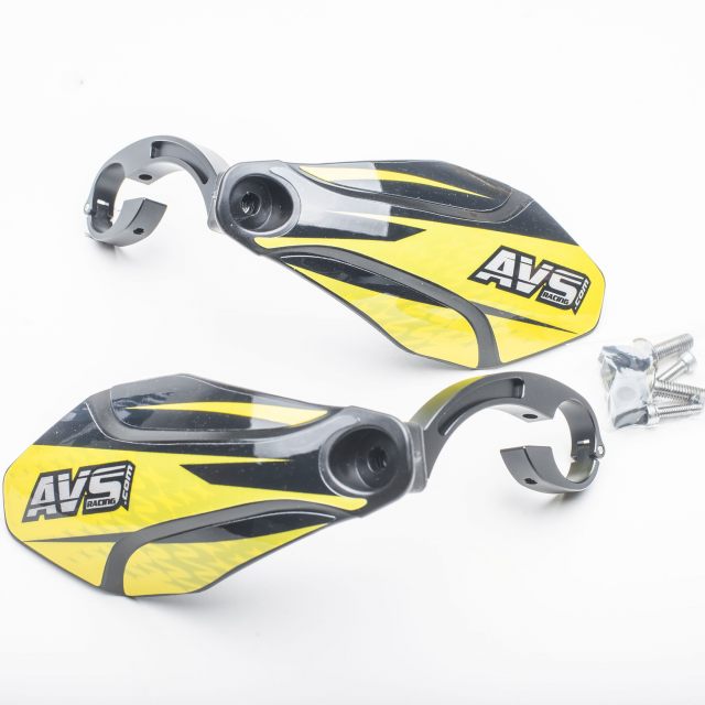 Handskyddssats Med Aluminiumsstöd Svart/gul AVS RACING