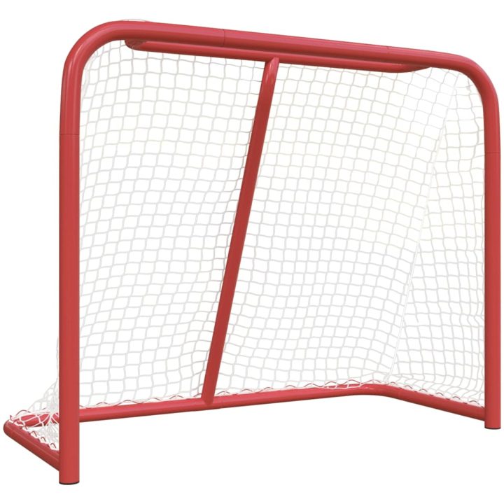 Hockeymål röd och vit polyester vidaXL 183 x 71 x 122 cm – bild 2