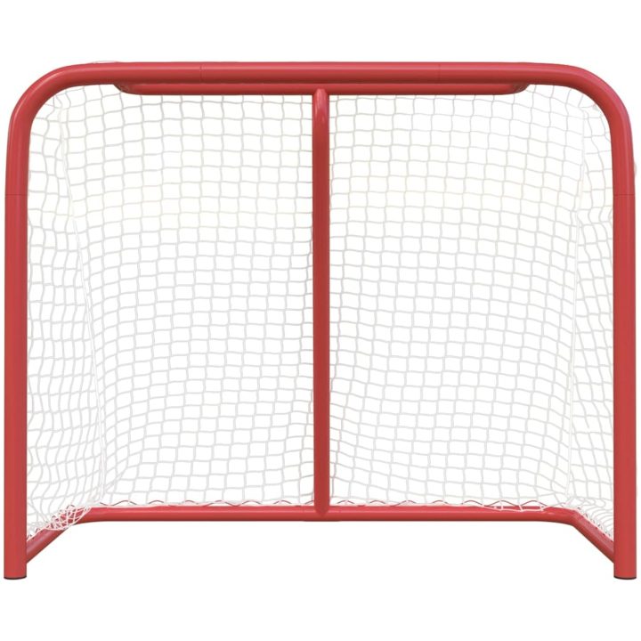 Hockeymål röd och vit polyester vidaXL 183 x 71 x 122 cm – bild 3
