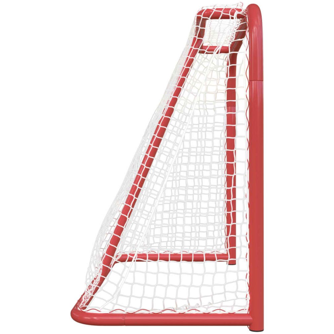Hockeymål röd och vit polyester vidaXL 183 x 71 x 122 cm – bild 4