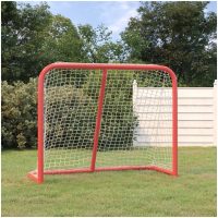 Hockeymål röd och vit polyester vidaXL