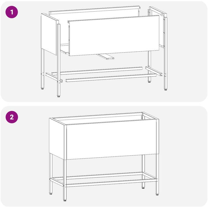 Hög bäddplanterare Svart Stål vidaXL 60 x 26 x 45 cm – bild 11