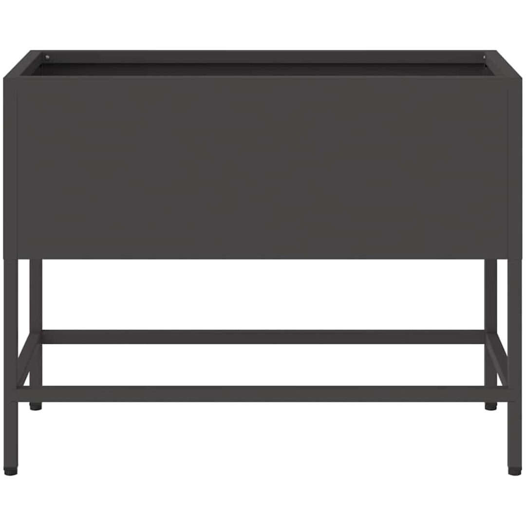 Hög bäddplanterare Svart Stål vidaXL 60 x 26 x 45 cm – bild 5