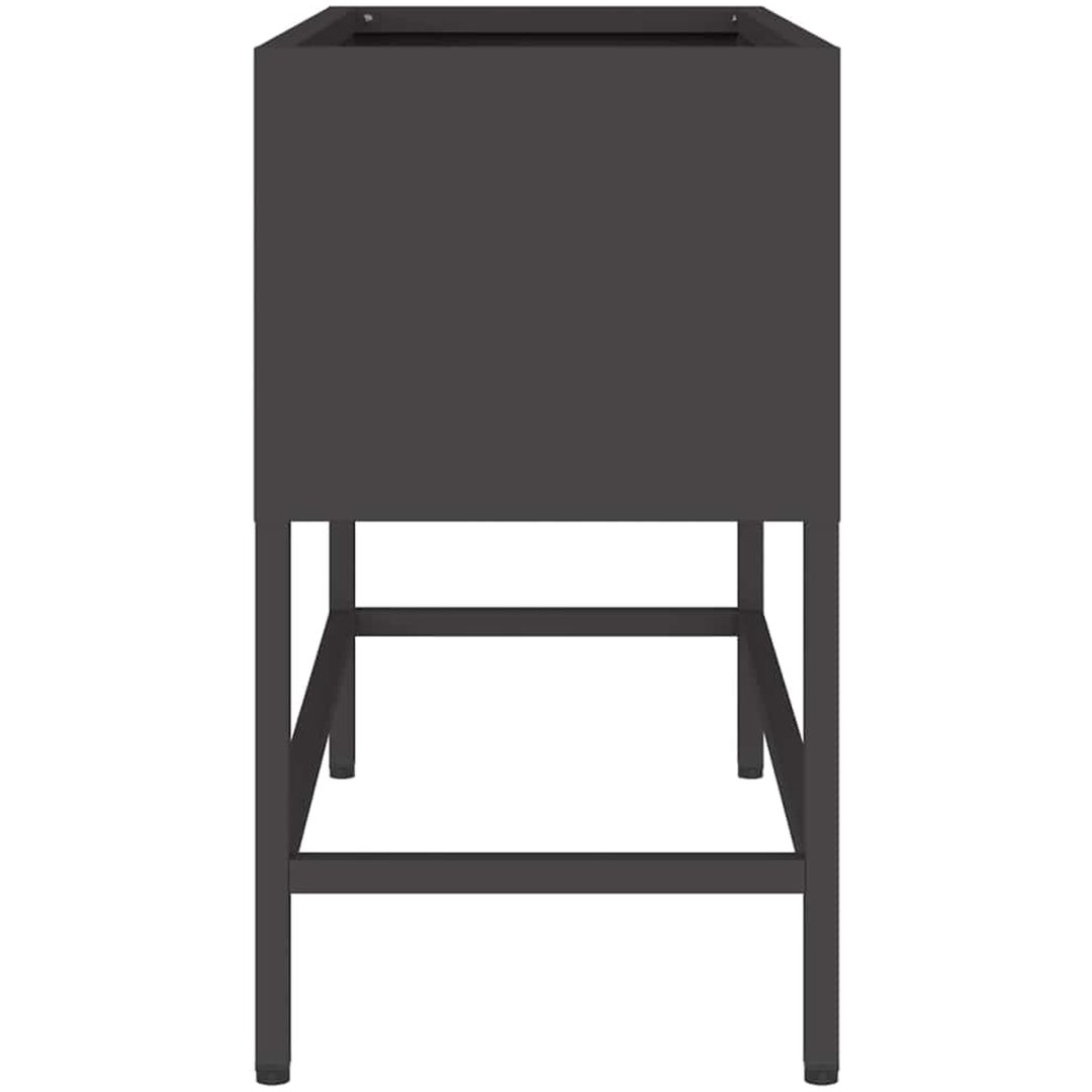 Hög bäddplanterare Svart Stål vidaXL 60 x 26 x 45 cm – bild 6