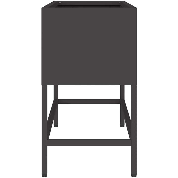 Hög bäddplanterare Svart Stål vidaXL 60 x 26 x 45 cm – bild 6