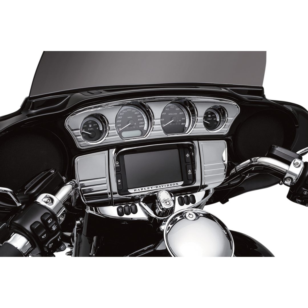 Högtalartrim Tri-line Krom KURYAKYN TRIM STEREO DLX TRI-LINE – bild 2
