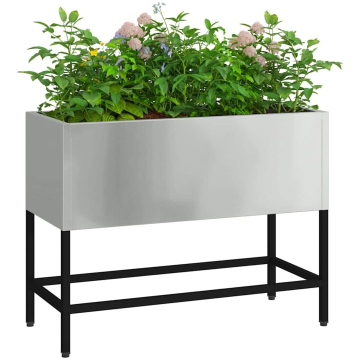 Höjd Trädgårdsodlare Galvaniserat Stål vidaXL 60 x 26 x 45 cm – bild 3