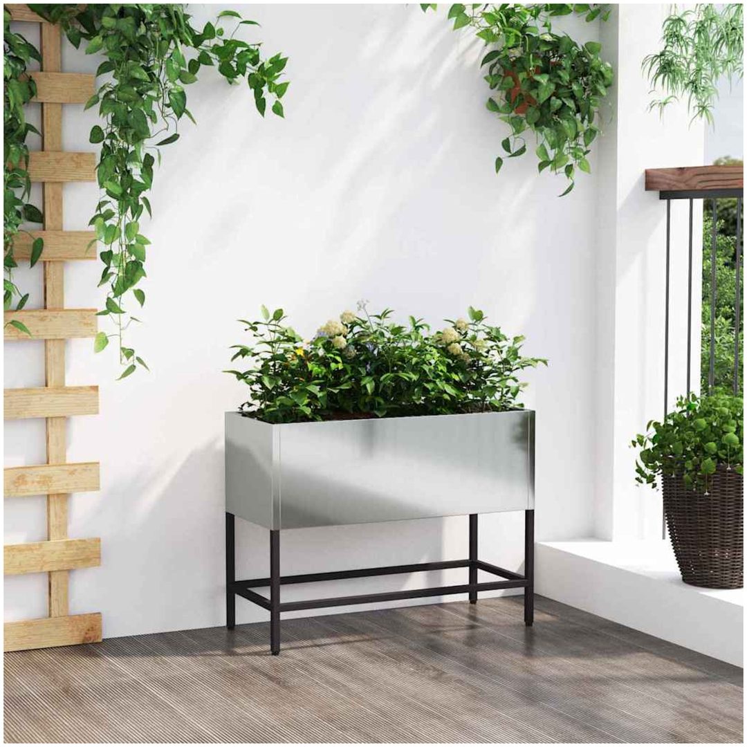Höjd Trädgårdsodlare Galvaniserat Stål vidaXL 60 x 26 x 45 cm – bild 4