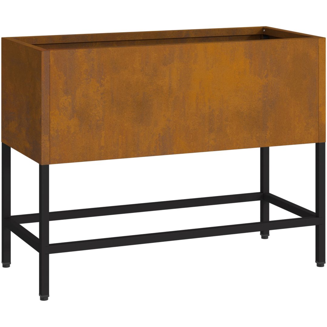 Höjdträdgårdplanterare Weathering Steel vidaXL 60 x 26 x 45 cm – bild 2