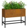 Höjdträdgårdplanterare Weathering Steel vidaXL 60 x 26 x 45 cm – miniatyr 3