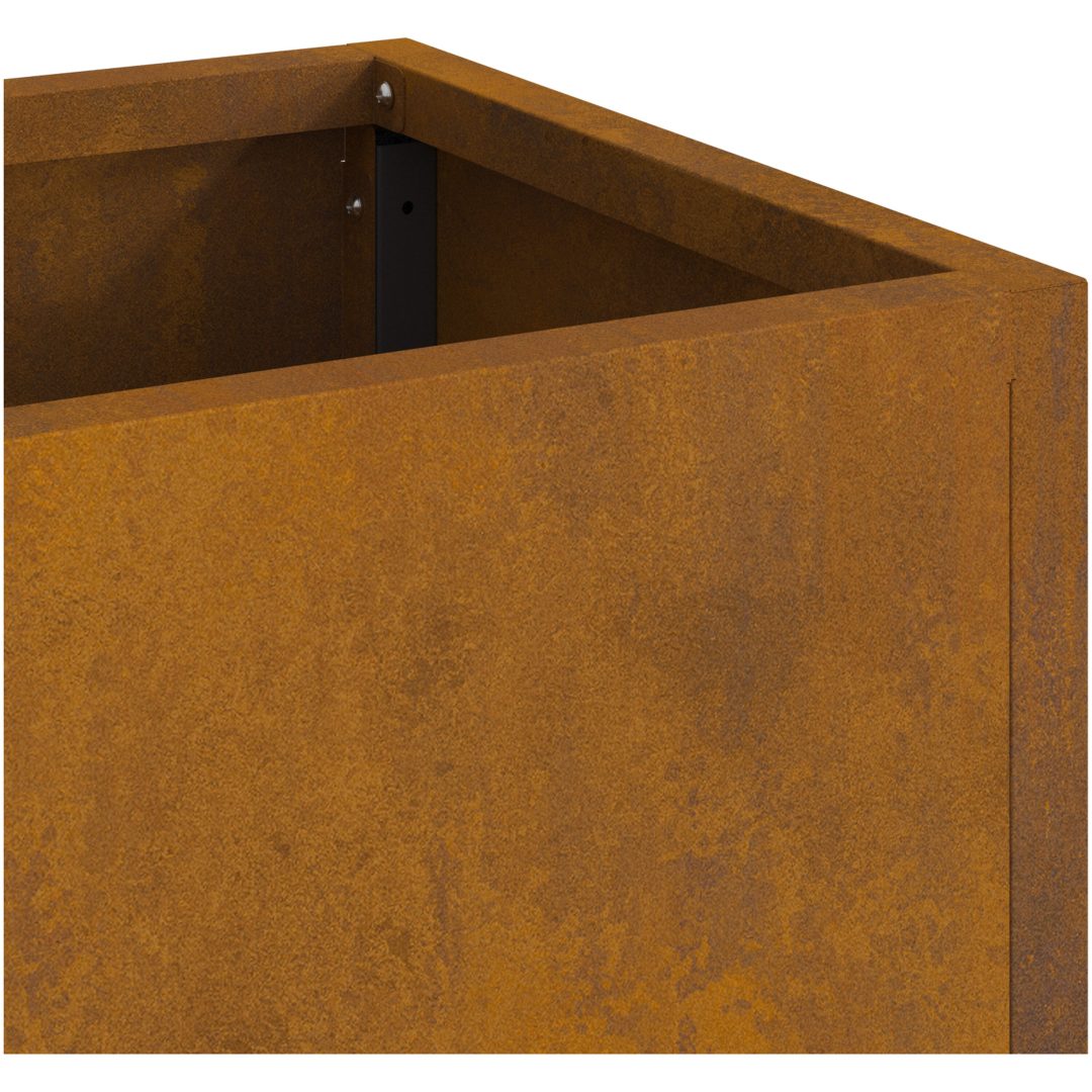 Höjdträdgårdplanterare Weathering Steel vidaXL 60 x 26 x 45 cm – bild 9
