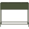 Höjdträdgårdsplanter Olivgrön Stål vidaXL 100 x 26 x 82 cm – miniatyr 5