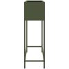 Höjdträdgårdsplanter Olivgrön Stål vidaXL 100 x 26 x 82 cm – miniatyr 6