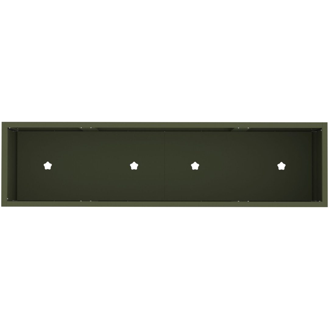 Höjdträdgårdsplanter Olivgrön Stål vidaXL 100 x 26 x 82 cm – bild 7