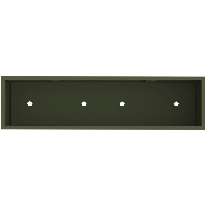 Höjdträdgårdsplanter Olivgrön Stål vidaXL 100 x 26 x 82 cm – bild 7