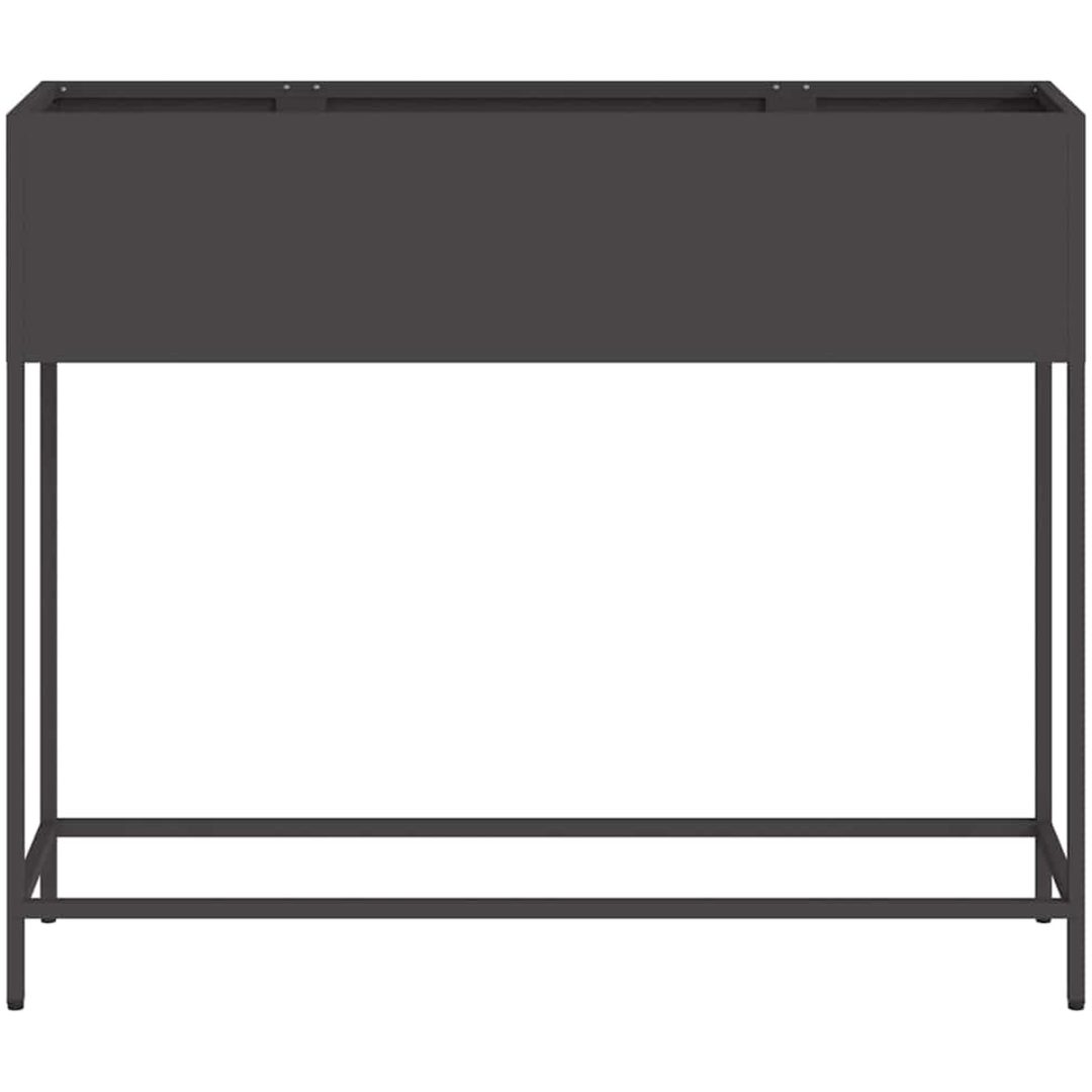 Höjdträdgårdsplanterare Svart Stål vidaXL 100 x 26 x 82 cm – bild 5