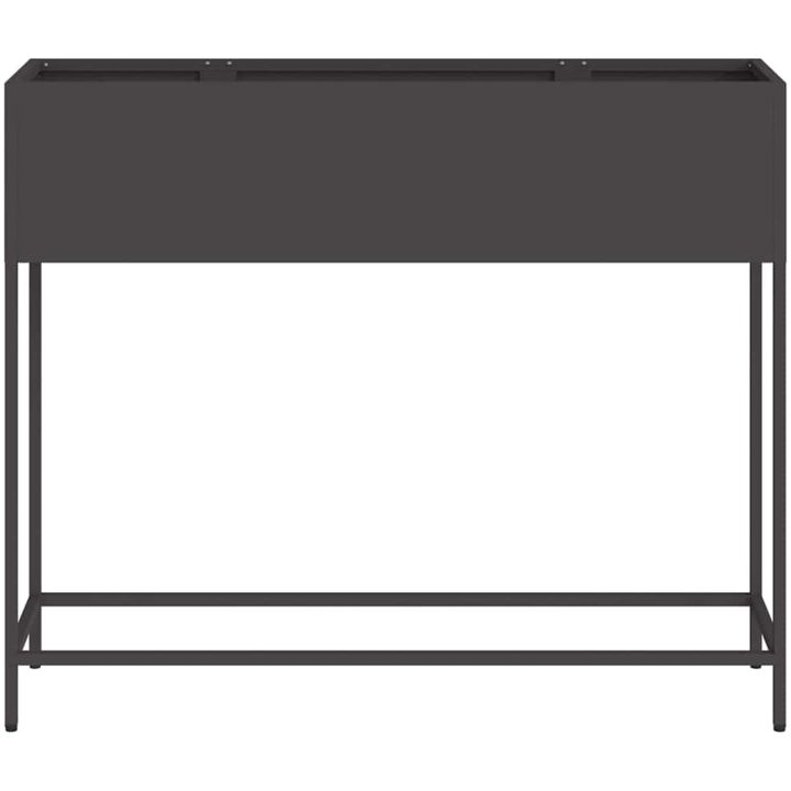 Höjdträdgårdsplanterare Svart Stål vidaXL 100 x 26 x 82 cm – bild 5