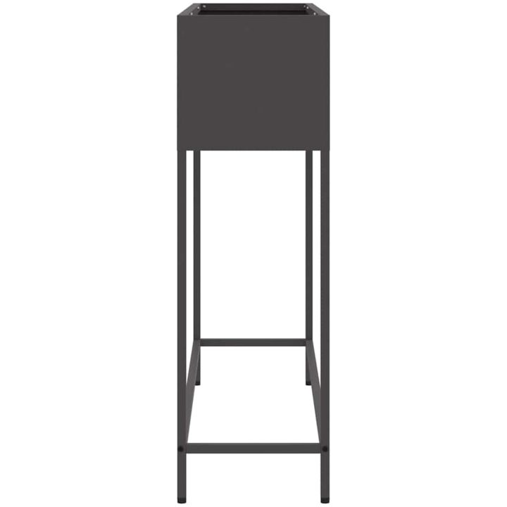 Höjdträdgårdsplanterare Svart Stål vidaXL 100 x 26 x 82 cm – bild 6