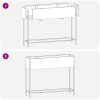 Höjdträdgårdsplanterare Väderbiten stål vidaXL 100 x 26 x 82 cm – miniatyr 12