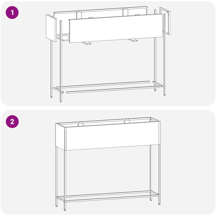 Höjdträdgårdsplanterare Väderbiten stål vidaXL 100 x 26 x 82 cm – bild 12